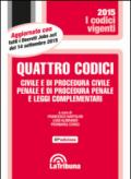 Quattro codici. Civile e di procedura civile, penale e di procedura penale e leggi complementari