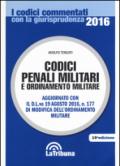 Codici penali militari e ordinamento militare