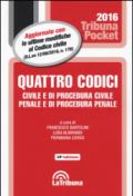 Quattro codici. Civile e di procedura civile, penale e di procedura penale