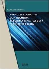 Esercizi di analisi con richiami di teoria per la facoltà di architettura