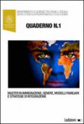 Quaderni del master in immigrazione, genere, modelli familiari e strategie di integrazione: 1