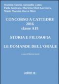 Concorso a cattedre 2016 classe A19. Storia e filosofia, le domande dell'orale