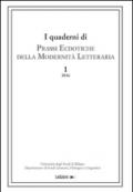 I quaderni di prassi ecdotiche della modernità letteraria (2016)