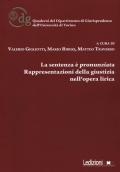 La sentenza è pronunziata. Rappresentazioni della giustizia nell'opera lirica