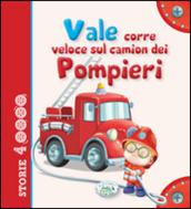 Vale corre veloce sul camion dei pompieri