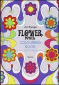 Art therapy. Flower power. Colouring book anti-stress