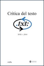 Critica del testo. 17.