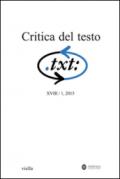 Critica del testo. 18.