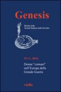 Genesis. Rivista della Società italiana delle storiche (2016). 1: Donne «comuni» nell'Europa della Grande guerra