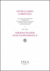 Studi classici e orientali (2015). 61.