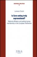 Is euro-voting truly supranational? National affiliation and political group membership in European Parliament