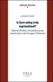 Is euro-voting truly supranational? National affiliation and political group membership in European Parliament