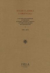 Studi classici e orientali (2017): 63