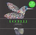 Uccelli. Black premium. Colouring book antistress