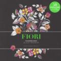 Fiori. Black premium. Colouring book antistress