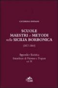 Scuole, maestri e metodi nella Sicilia borbonica (1817-1860). 3.Appendice statistica. Intendenze di Palermo e Trapani