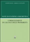 Note di statistica descrittiva e primi elementi di calcolo delle probabilità