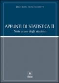 Appunti di statistica 2. Note a uso degli studenti