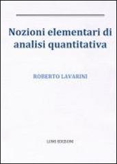 Nozioni elementari di analisi quantitativa