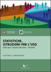 Statistiche: istruzioni per l'uso. Fonti per l'analisi dei dati. Estratto