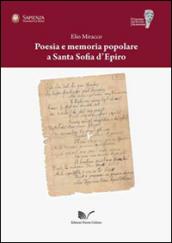 Poesia e memoria popolare a Santa Sofia d'Epiro