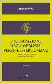 Dichiarazione degli obblighi verso l'essere umano