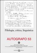 Filologia, critica, linguistica