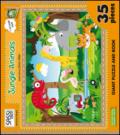 Jungle animals. Puzzle gigante. Ediz. illustrata. Con libro