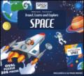 Space. Travel, learn and explore. Libro puzzle. Ediz. illustrata