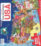 USA. Viaggia, conosci, esplora. Libro puzzle. Ediz. a colori. Con puzzle