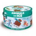 Animals on ice. Con puzzle