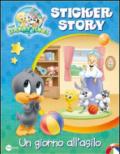 Un giorno all'asilo. Sticker story. Baby Looney Tunes. Con adesivi. Ediz. illustrata