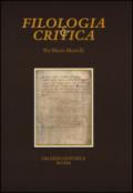 Per Mario Martelli. Fascicolo speciale di «Filologia e Critica»