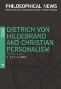 Philosophical news (2018). Vol. 16: Dietrich von Hildebrand and christian personalism. Special issue.