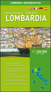 Lombardia. Carta stradale 1:200.000