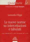 Le nuove norme su intercettazioni e tabulati. D.lgs. 29 dicembre 2017, n. 216 e l. 20 novembre 2017, n. 167