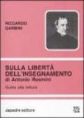 Sulla libertà dell'insegnamento di Antonio Rosmini. Guida alla lettura