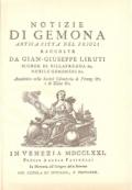 Notizie di Gemona (rist. anast. Venezia, 1771)