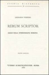 Rerum scriptor. Saggi sulla storiografia romana (1962)