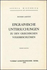 Epigraphische Untersuchungen zu den griechischen Volkbeschlüssen (1927)