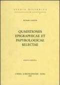 Quaestiones epigraphicae et papyrologicae selectae (1904)