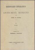 Dizionario epigrafico di antichità romane. Vol. 2\3: Diocletianus-Extramurani.