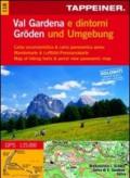 Cartina val Gardena e dintorni. Ediz. multilingue