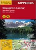 Cartina Catinaccio. Carta escursionistica & carta panoramica aerea. Ediz. multilingue