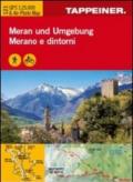 Cartina Merano e dintorni. Carta escursionistica & carta panoramica aerea. Ediz. multilingue