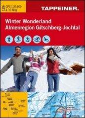 Winter Wonderland Almenregion Gitschberg Jochtal. Carta topografica invernale. Ediz. italiana e tedesca