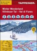 Winter wonderland Val di Funes. Carta topografica 1:25.000. Con panoramiche 3D. Ediz. italiana e tedesca