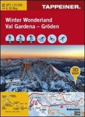 Winter wonderland Val Gardena. Carta topografica 1:25.000. Con panoramiche 3D. Ediz. italiana e tedesca