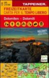 Carta e guida per il tempo libero Dolomiti. Carta topografica 1:70.000. Con guida