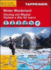 Winter wonderland Vipiteno e Alta Val Isarco. Carta topografica 1:35.000. Con 5 foto panoramiche. Ediz. italiana e tedesca